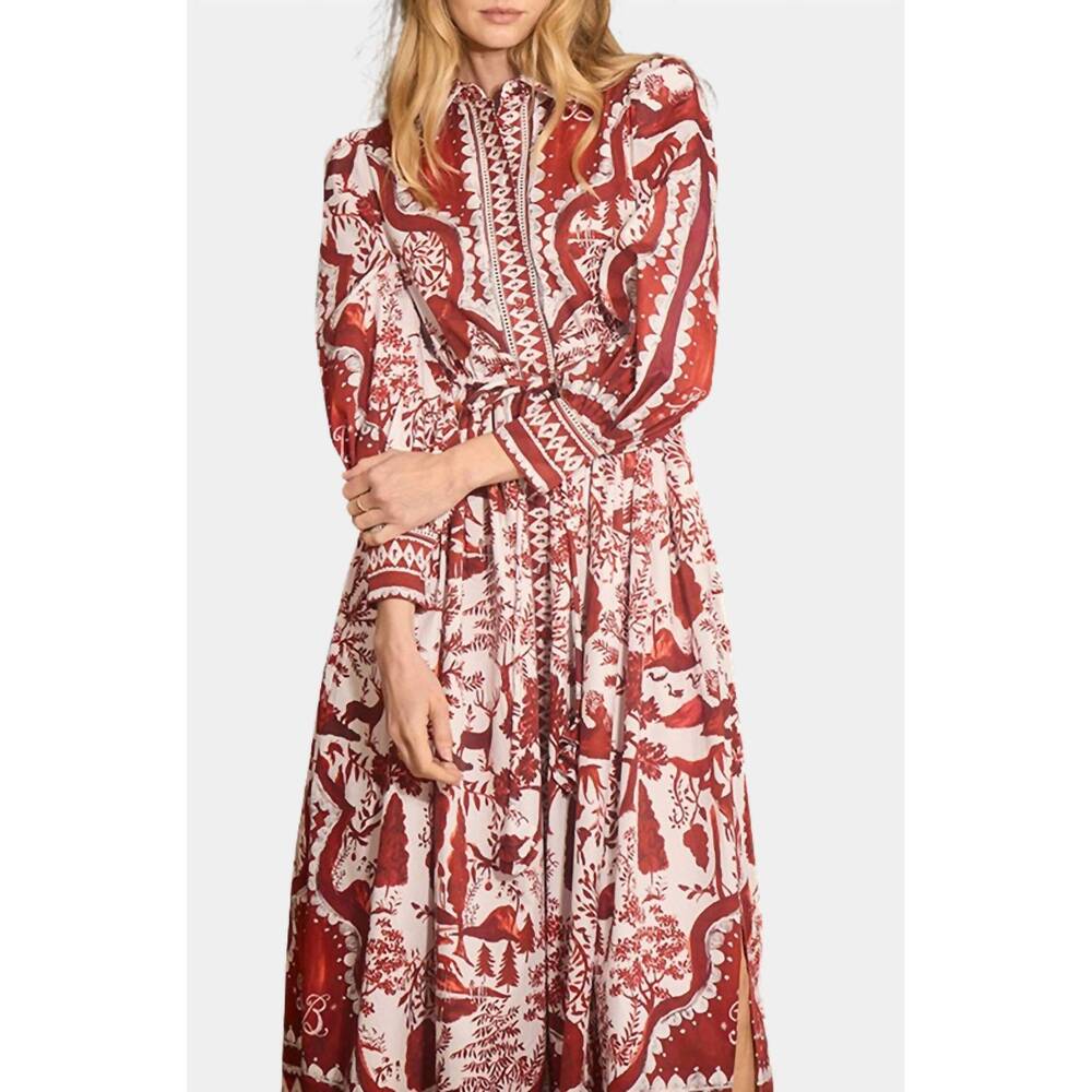 NEW HUNTER BELL rosie midi dress in central park toile - Picture 4 of 4